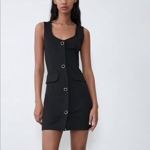 ZARA dress with gemstone buttons Size Small